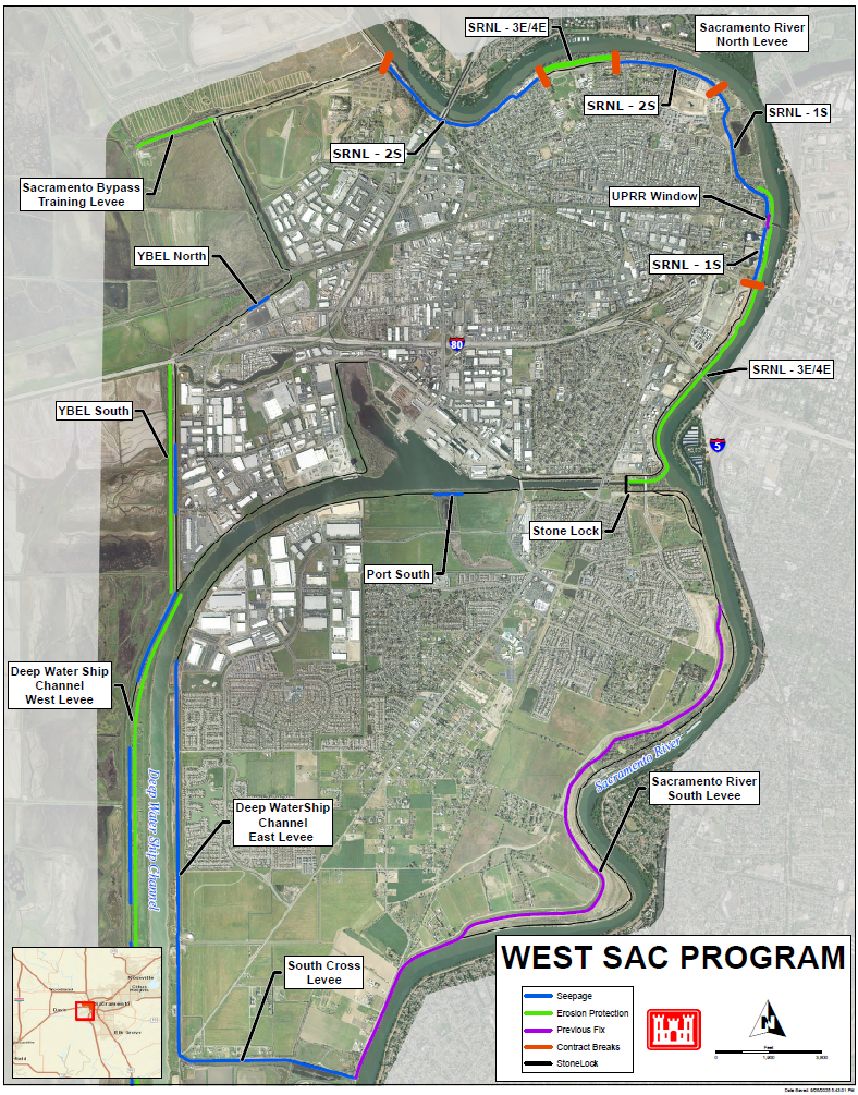 West Sac Study Area Map